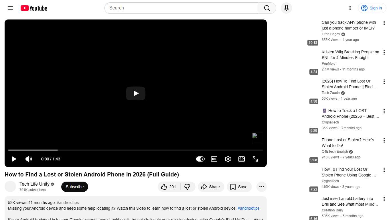 How to Find a Lost or Stolen Android Phone in 2026 (Full Guide) - YouTube